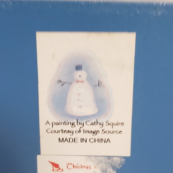 Winter Holiday Drink Tray Snowman and Winter Tree Tiles - Picture 2 of 6